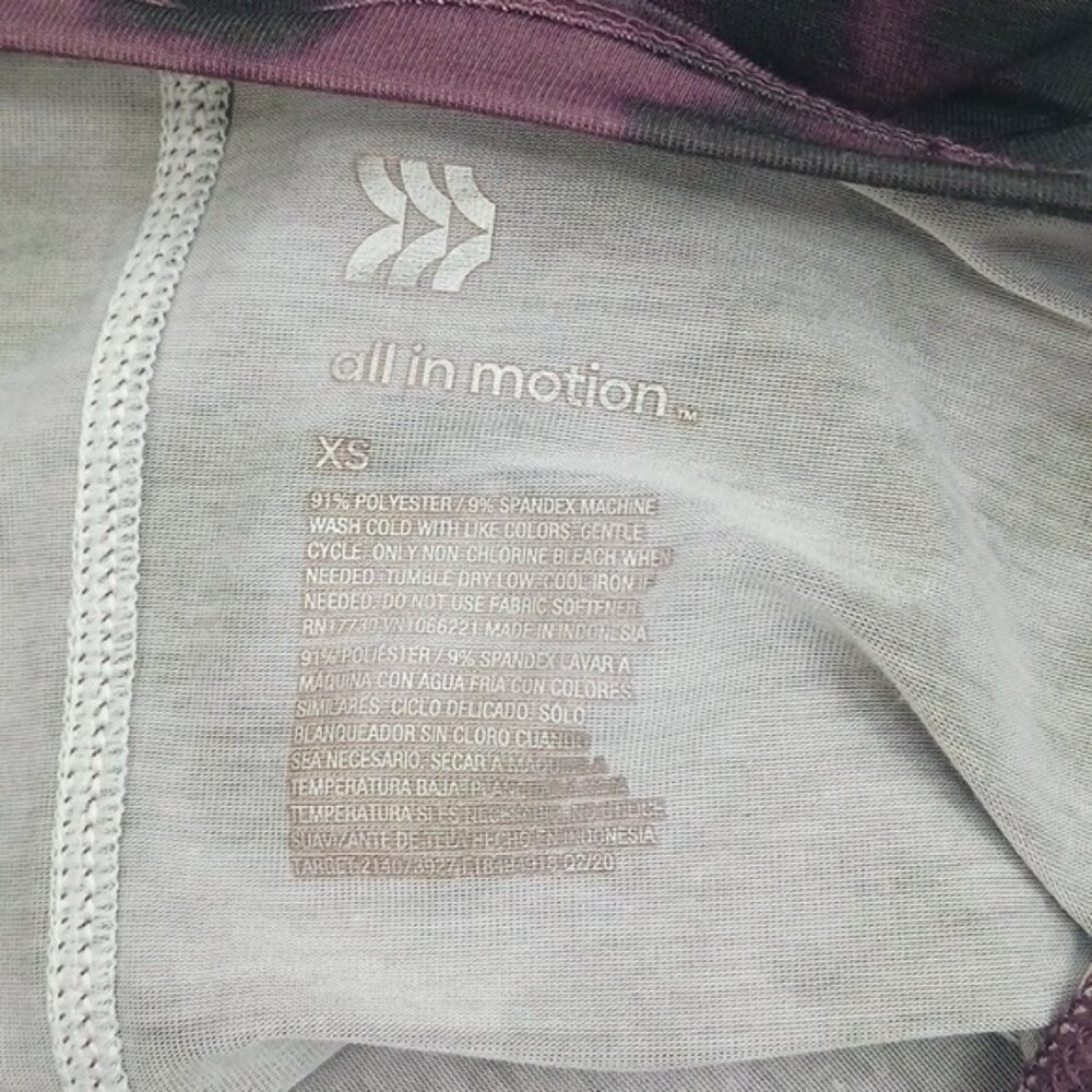 All in Motion Tank Top Womens Size XS Purple Animal Print Wicking Activewear - Picture 6 of 7